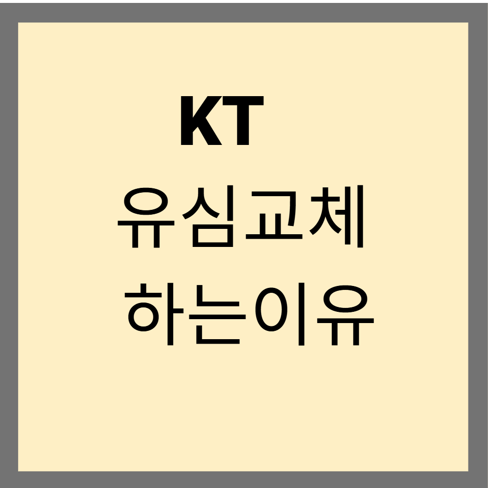KT유심교체이유